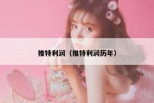 推特利润（推特利润历年） 第1张