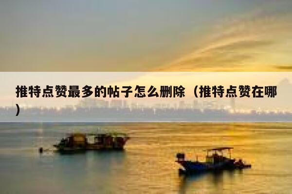推特点赞最多的帖子怎么删除（推特点赞在哪） 第1张