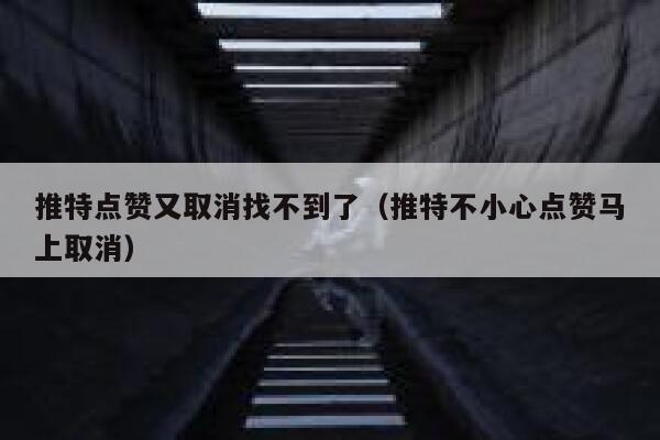 推特点赞又取消找不到了（推特不小心点赞马上取消） 第1张