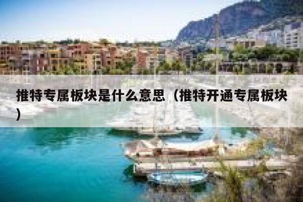 推特专属板块是什么意思（推特开通专属板块） 第1张