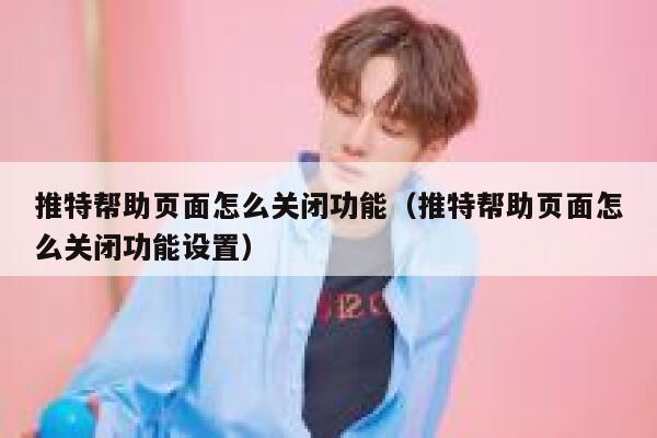 推特帮助页面怎么关闭功能（推特帮助页面怎么关闭功能设置） 第1张