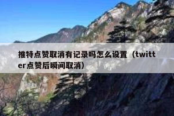 推特点赞取消有记录吗怎么设置（twitter点赞后瞬间取消） 第1张