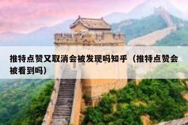 推特点赞又取消会被发现吗知乎（推特点赞会被看到吗） 第1张