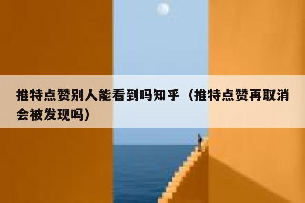 推特点赞别人能看到吗知乎（推特点赞再取消会被发现吗） 第1张