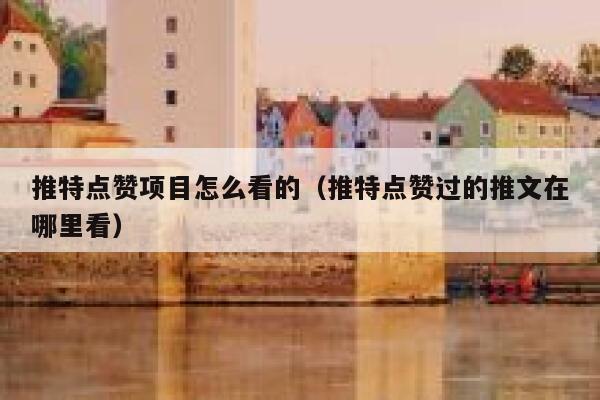 推特点赞项目怎么看的（推特点赞过的推文在哪里看） 第1张