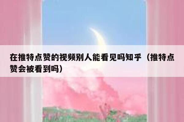 在推特点赞的视频别人能看见吗知乎（推特点赞会被看到吗） 第1张