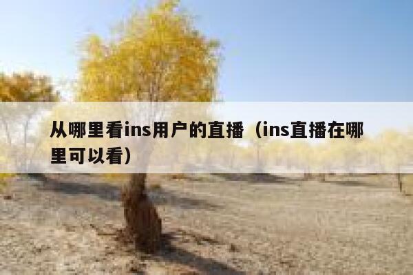 从哪里看ins用户的直播（ins直播在哪里可以看） 第1张