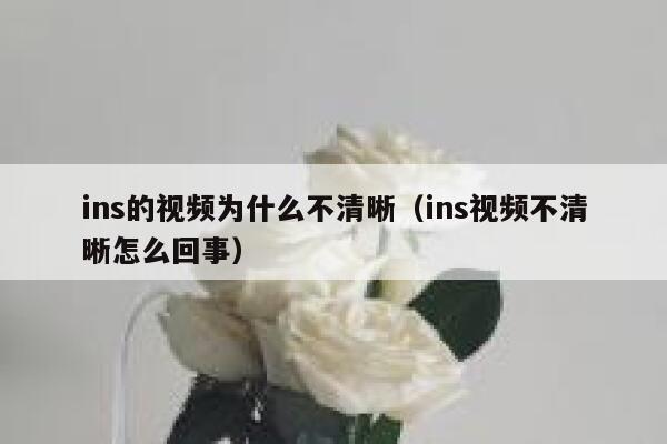 ins的视频为什么不清晰（ins视频不清晰怎么回事） 第1张