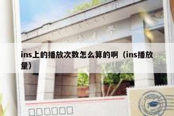 ins上的播放次数怎么算的啊（ins播放量） 第1张