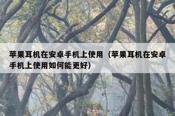 苹果耳机在安卓手机上使用（苹果耳机在安卓手机上使用如何能更好） 第1张
