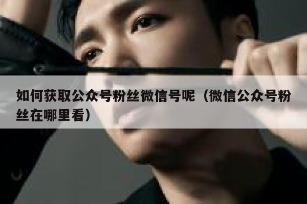如何获取公众号粉丝微信号呢（微信公众号粉丝在哪里看） 第1张