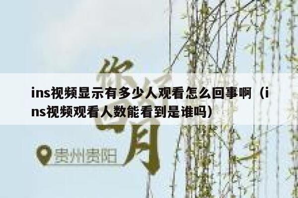 ins视频显示有多少人观看怎么回事啊（ins视频观看人数能看到是谁吗） 第1张