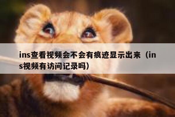 ins查看视频会不会有痕迹显示出来（ins视频有访问记录吗） 第1张