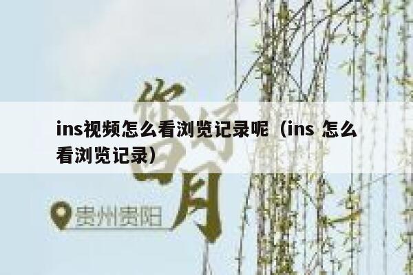 ins视频怎么看浏览记录呢（ins 怎么看浏览记录） 第1张
