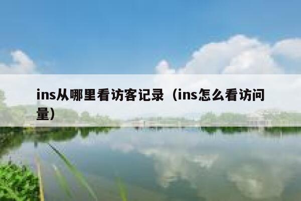 ins从哪里看访客记录（ins怎么看访问量） 第1张