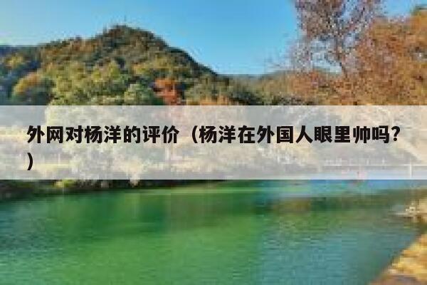 外网对杨洋的评价（杨洋在外国人眼里帅吗?） 第1张