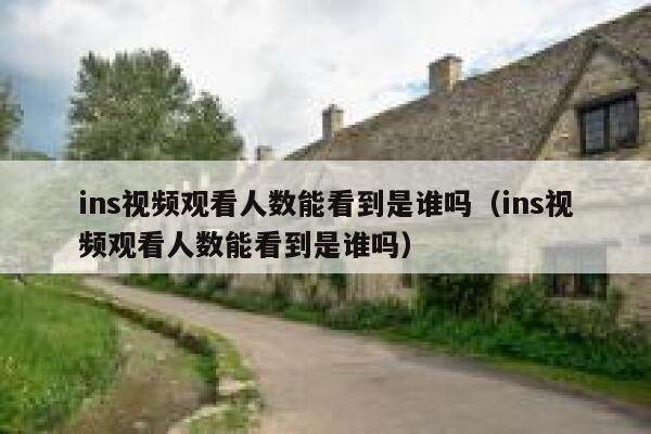 ins视频观看人数能看到是谁吗（ins视频观看人数能看到是谁吗） 第1张