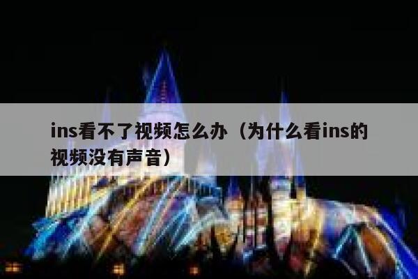 ins看不了视频怎么办（为什么看ins的视频没有声音） 第1张