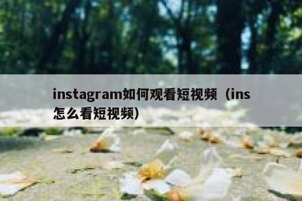 instagram如何观看短视频（ins怎么看短视频） 第1张