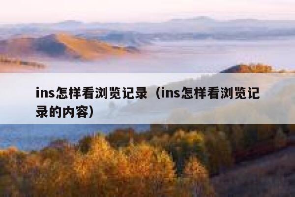 ins怎样看浏览记录（ins怎样看浏览记录的内容） 第1张