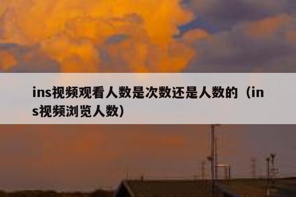 ins视频观看人数是次数还是人数的（ins视频浏览人数） 第1张