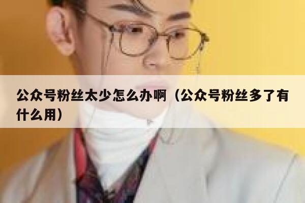 公众号粉丝太少怎么办啊（公众号粉丝多了有什么用） 第1张