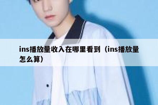 ins播放量收入在哪里看到（ins播放量怎么算） 第1张
