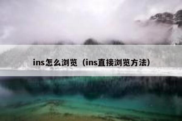 ins怎么浏览（ins直接浏览方法） 第1张