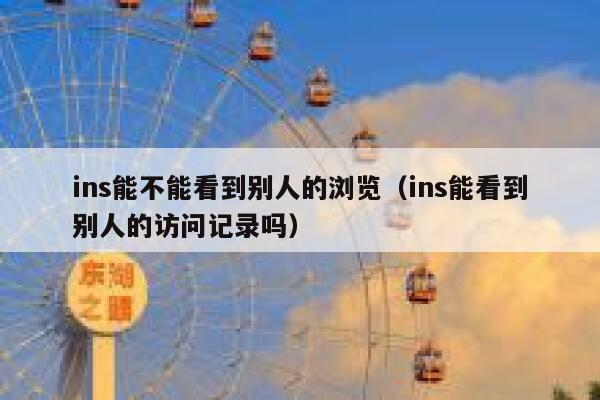 ins能不能看到别人的浏览（ins能看到别人的访问记录吗） 第1张