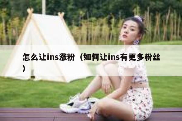 怎么让ins涨粉（如何让ins有更多粉丝） 第1张