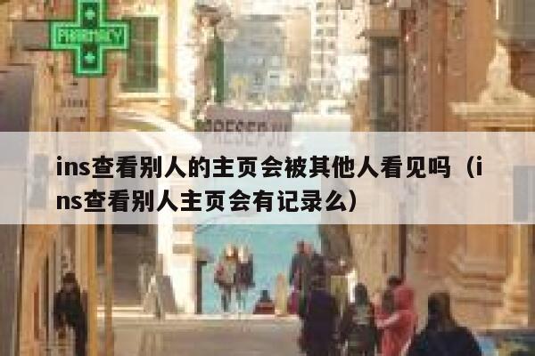 ins查看别人的主页会被其他人看见吗（ins查看别人主页会有记录么） 第1张