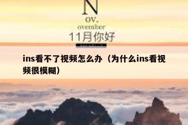 ins看不了视频怎么办（为什么ins看视频很模糊） 第1张