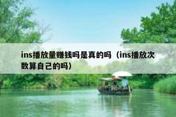 ins播放量赚钱吗是真的吗（ins播放次数算自己的吗） 第1张