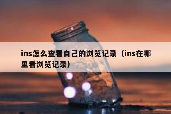 ins怎么查看自己的浏览记录（ins在哪里看浏览记录） 第1张