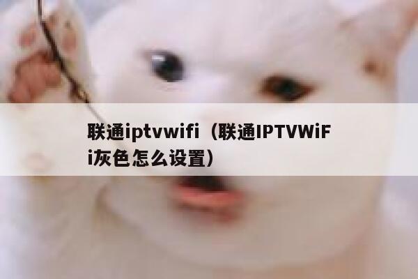 联通iptvwifi（联通IPTVWiFi灰色怎么设置） 第1张