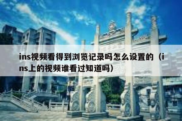 ins视频看得到浏览记录吗怎么设置的（ins上的视频谁看过知道吗） 第1张