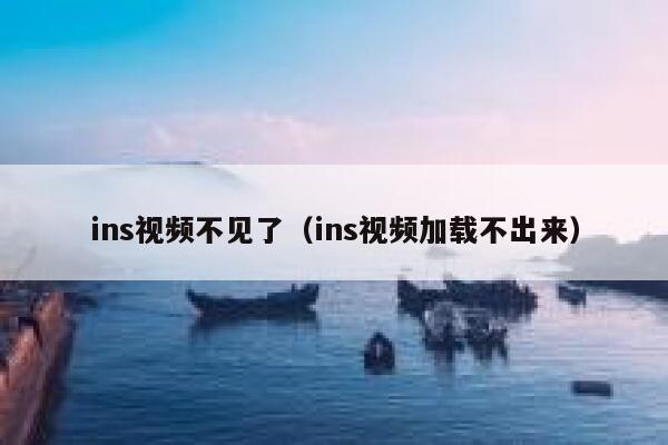 ins视频不见了（ins视频加载不出来） 第1张
