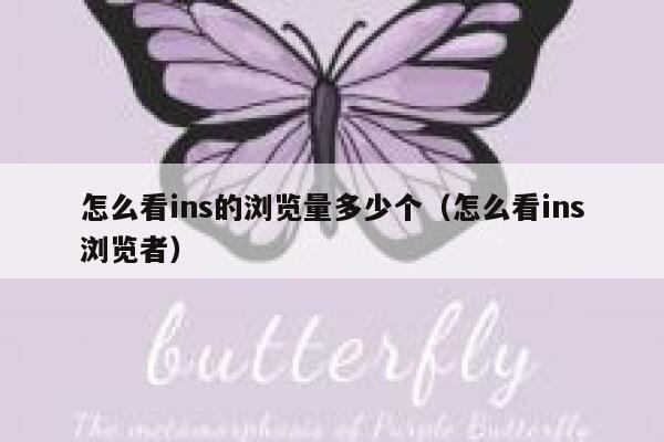 怎么看ins的浏览量多少个（怎么看ins浏览者） 第1张