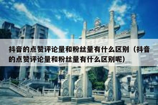抖音的点赞评论量和粉丝量有什么区别（抖音的点赞评论量和粉丝量有什么区别呢） 第1张