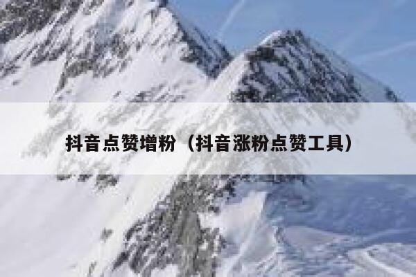 抖音点赞增粉(抖音涨粉点赞工具) 第1张 抖音点赞增粉(抖音涨粉点赞工具) 第1张