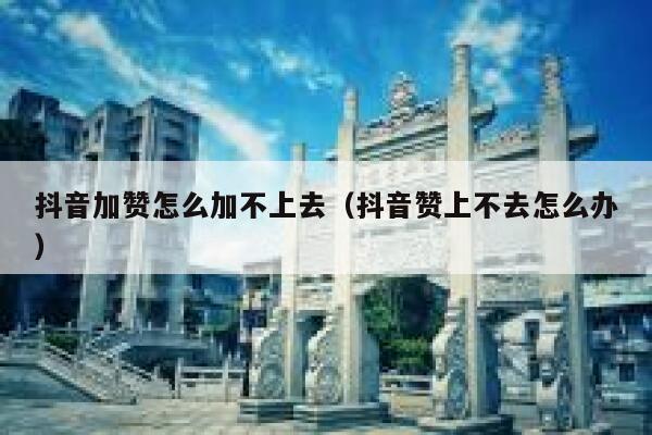 抖音加赞怎么加不上去(抖音赞上不去怎么办) 第1张 抖音加赞怎么加不上去(抖音赞上不去怎么办) 第1张