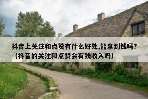 抖音上关注和点赞有什么好处,能拿到钱吗?(抖音的关注和点赞会有钱收入吗) 第1张 抖音上关注和点赞有什么好处,能拿到钱吗?(抖音的关注和点赞会有钱收入吗) 第1张