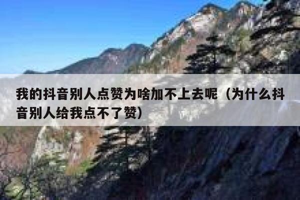 我的抖音别人点赞为啥加不上去呢(为什么抖音别人给我点不了赞) 第1张 我的抖音别人点赞为啥加不上去呢(为什么抖音别人给我点不了赞) 第1张
