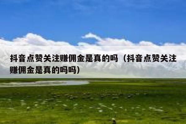 抖音点赞关注赚佣金是真的吗（抖音点赞关注赚佣金是真的吗吗） 第1张