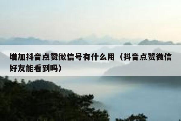 增加抖音点赞微信号有什么用(抖音点赞微信好友能看到吗) 第1张 增加抖音点赞微信号有什么用(抖音点赞微信好友能看到吗) 第1张