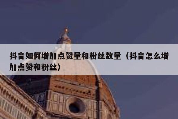 抖音如何增加点赞量和粉丝数量(抖音怎么增加点赞和粉丝) 第1张 抖音如何增加点赞量和粉丝数量(抖音怎么增加点赞和粉丝) 第1张