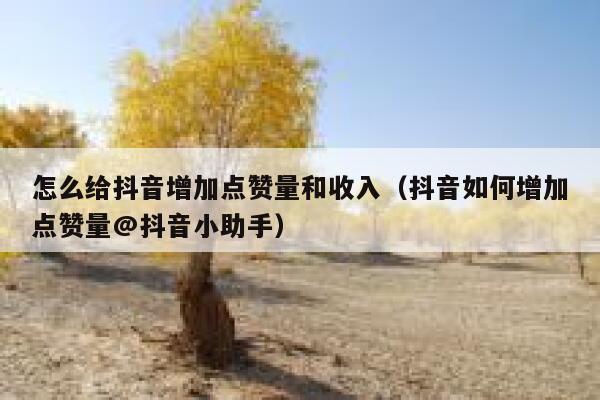 怎么给抖音增加点赞量和收入(抖音如何增加点赞量@抖音小助手) 第1张 怎么给抖音增加点赞量和收入(抖音如何增加点赞量@抖音小助手) 第1张