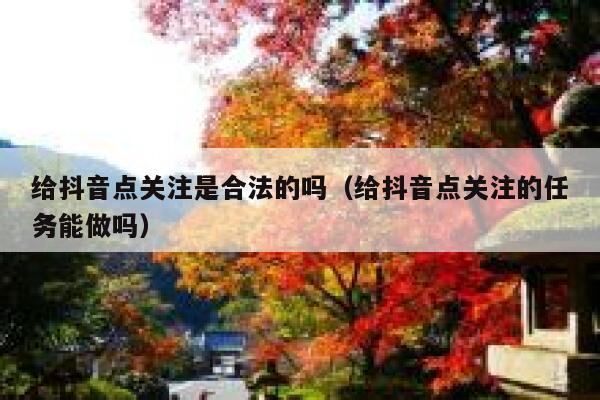 给抖音点关注是合法的吗(给抖音点关注的任务能做吗) 第1张 给抖音点关注是合法的吗(给抖音点关注的任务能做吗) 第1张