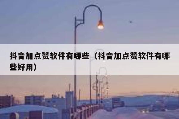 抖音加点赞软件有哪些（抖音加点赞软件有哪些好用） 第1张