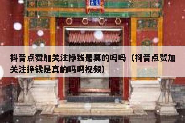 抖音点赞加关注挣钱是真的吗吗(抖音点赞加关注挣钱是真的吗吗视频) 第1张 抖音点赞加关注挣钱是真的吗吗(抖音点赞加关注挣钱是真的吗吗视频) 第1张